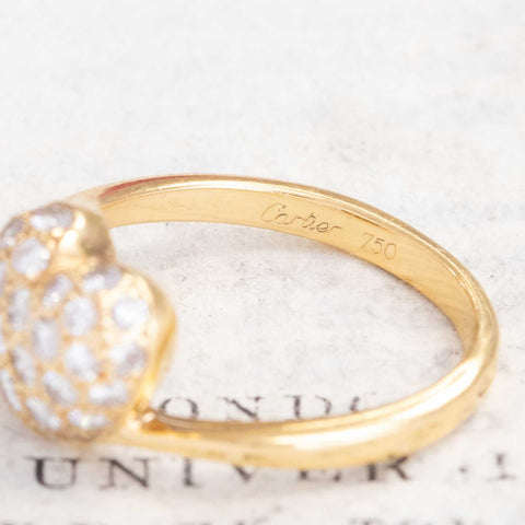 Diamond Heart Pave Ring, by Cartier