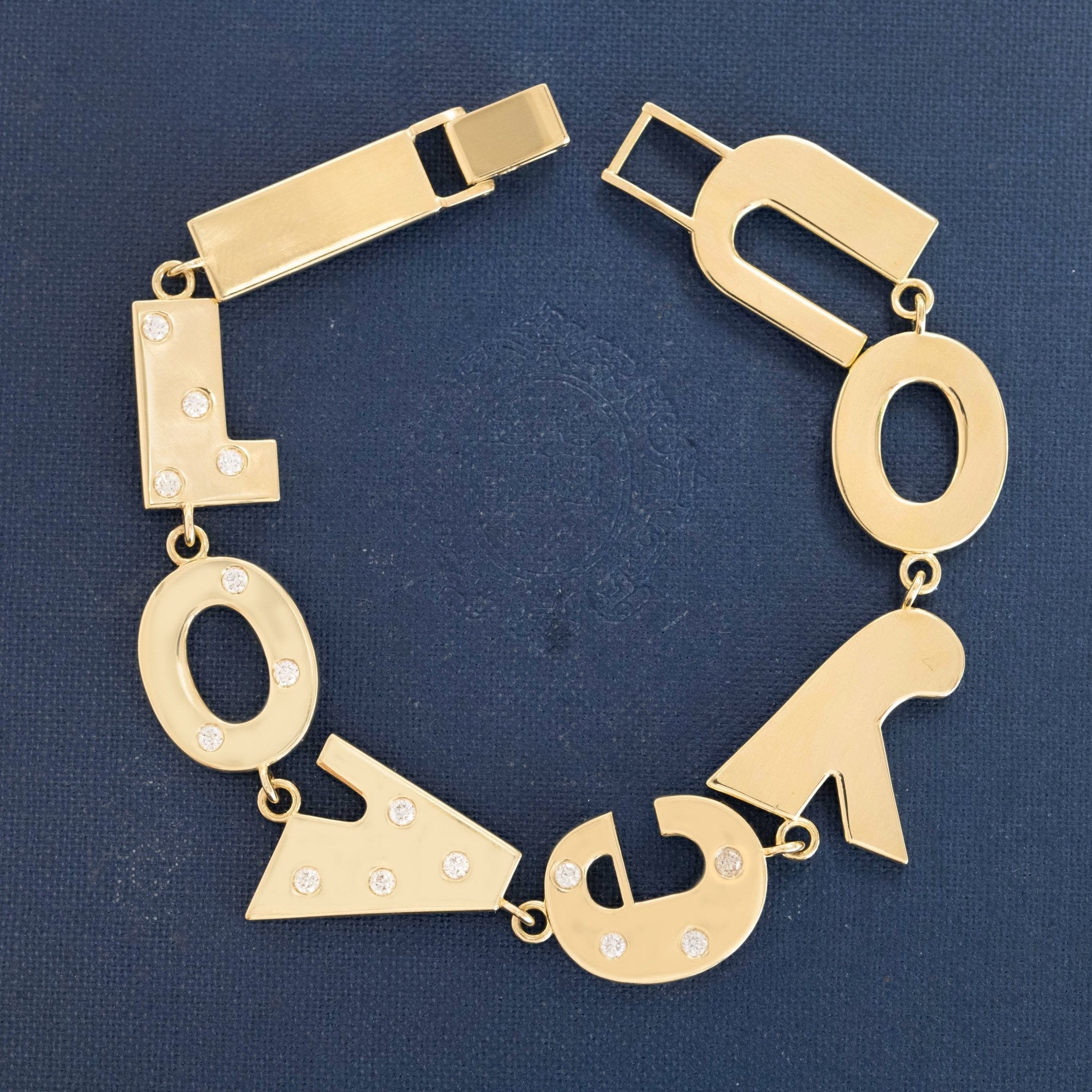 Diamond I LOVE YOU Letter Bracelet