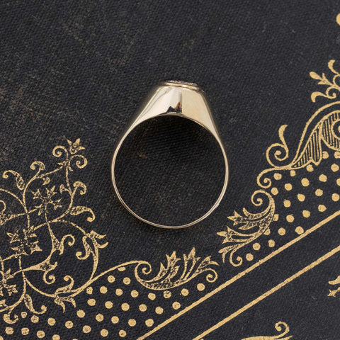 Diamond Pave Oval Top Ring
