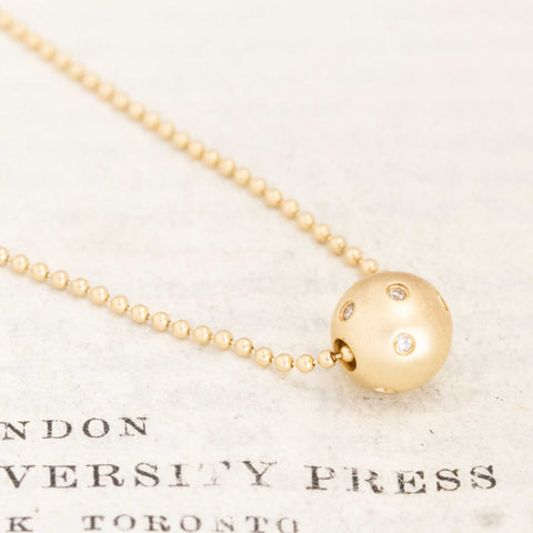 Diamond Sphere Sliding Pendant