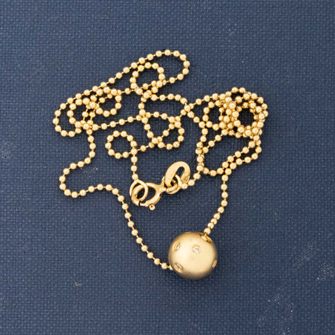 Diamond Sphere Sliding Pendant