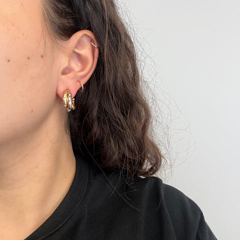 Diamond Trinity Hoops, by Cartier