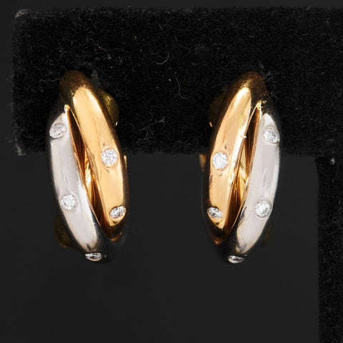 Diamond Trinity Hoops, by Cartier