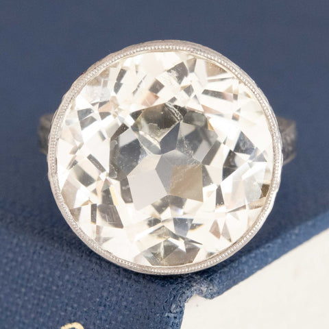 Edwardian Ceylon No-Heat Sapphire Bezel Ring, GIA