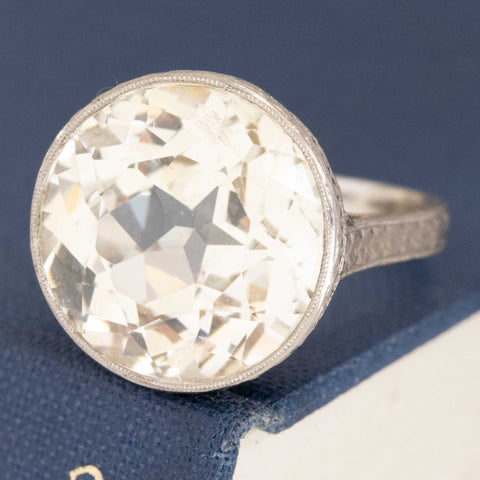 Edwardian Ceylon No-Heat Sapphire Bezel Ring, GIA