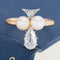 Edwardian Diamond & Pearl Tiara Ring, French