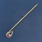 Edwardian Diamond & Ruby Horseshoe Stick Pin
