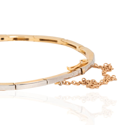 .75ctw Edwardian old European cut diamond link bracelet in platinum and yellow gold – alternate view 5