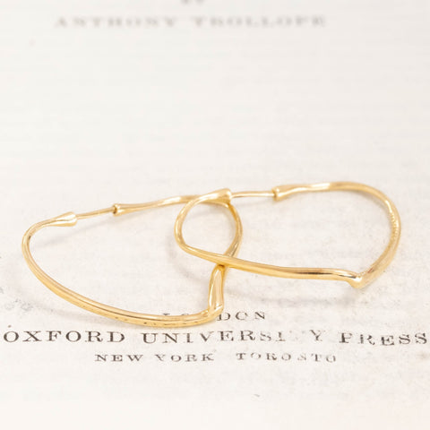 Elsa Peretti Heart Shaped Hoop Earrings by Tiffany & Co