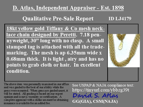 Elsa Perreti Somerset Mesh Necklace by Tiffany & Co.