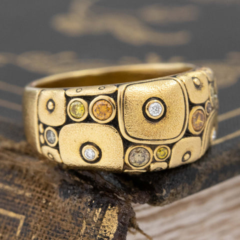 Fancy Colored Diamond  Little Windows  Band by Alex Sepkus