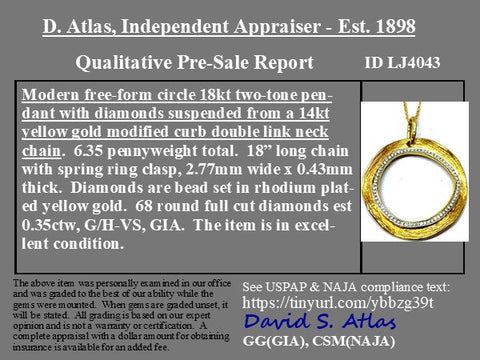 Free-form Diamond Pendant