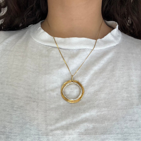 Free-form Diamond Pendant
