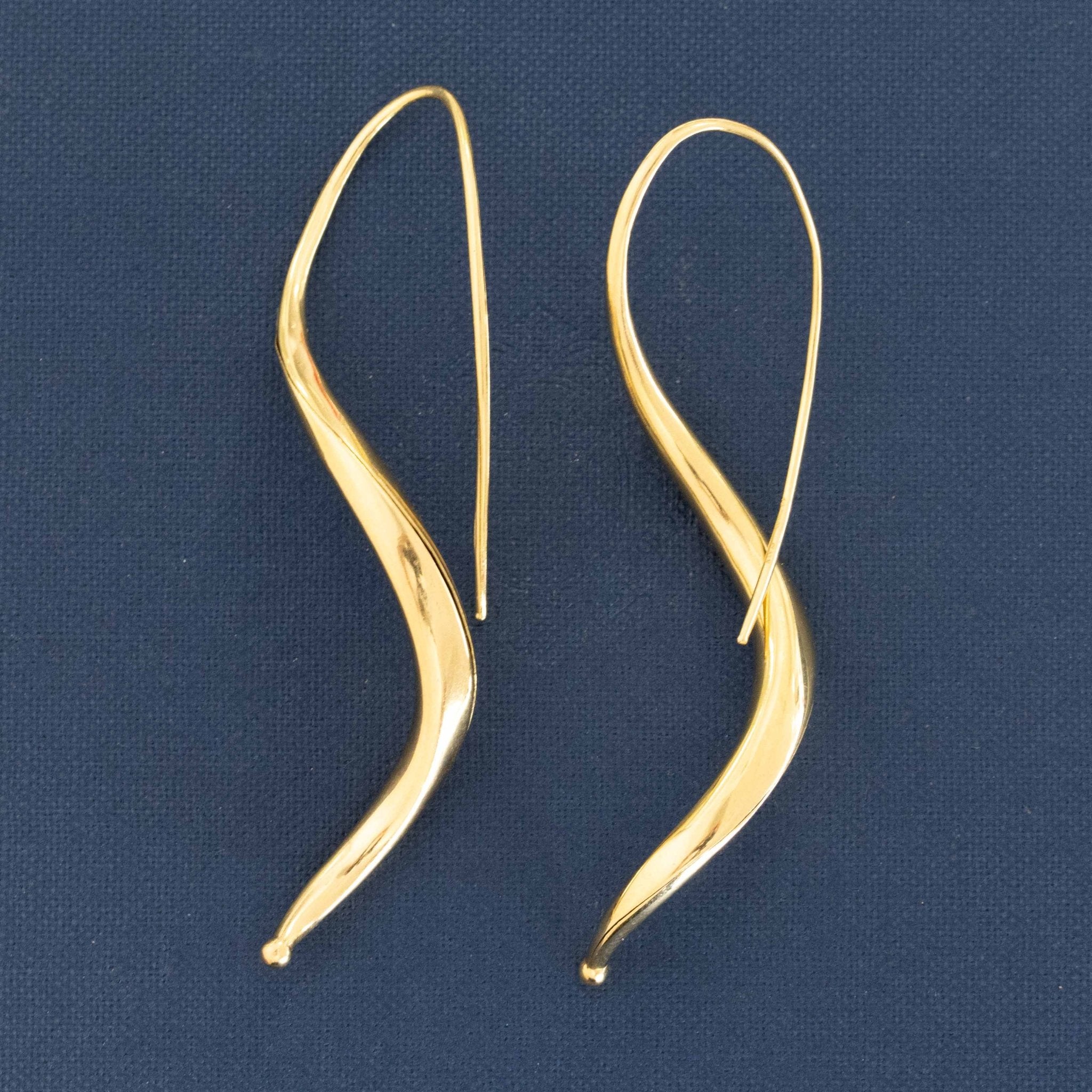 Freeform Long Drop Earrings by Michael Good