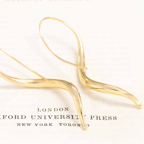 Freeform Long Drop Earrings by Michael Good