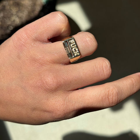 FUCK It, Me, Her, Him, You, Everything Spinning Signet Ring
