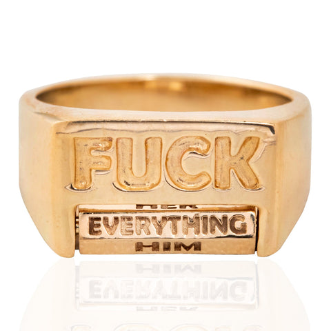 FUCK It, Me, Her, Him, You, Everything Spinning Signet Ring