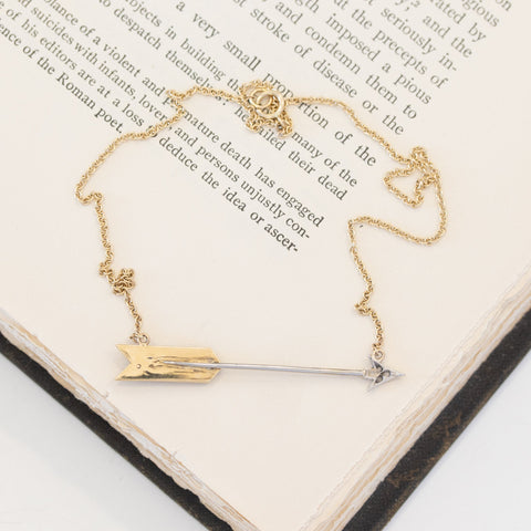 GB, USA Diamond Arrow Pendant