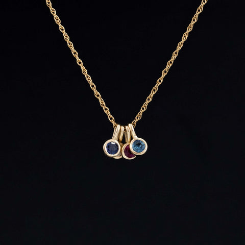 Gemstone Lollipop Bezel Pendant