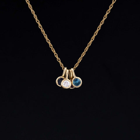 Gemstone Lollipop Bezel Pendant