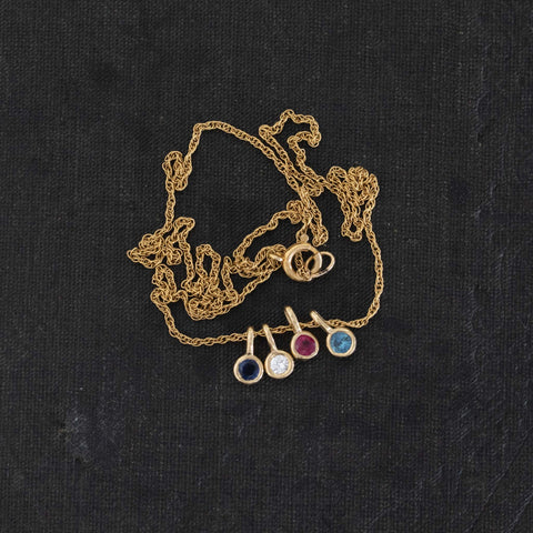 Gemstone Lollipop Bezel Pendant