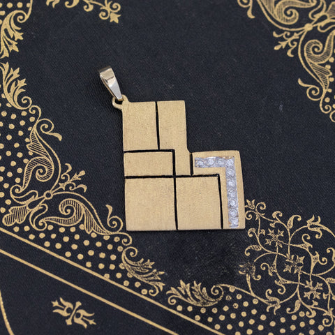 Geometric Yellow Gold Pendant/Charm