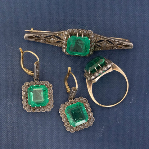 Georgian Emerald Paste Suite