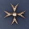 Georgian-era Rose Cut Diamond Maltese Cross Brooch