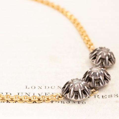 Georgian French Diamond Collet Necklace