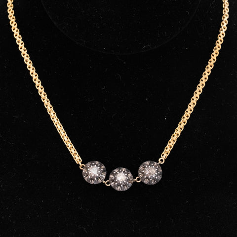 Georgian French Diamond Collet Necklace