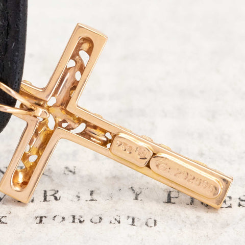 Ginkgo Cross Pendant by Carrera y Carrera