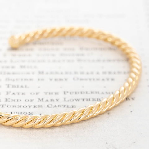 Gold Cable Cuff Bracelet, by David Yurman