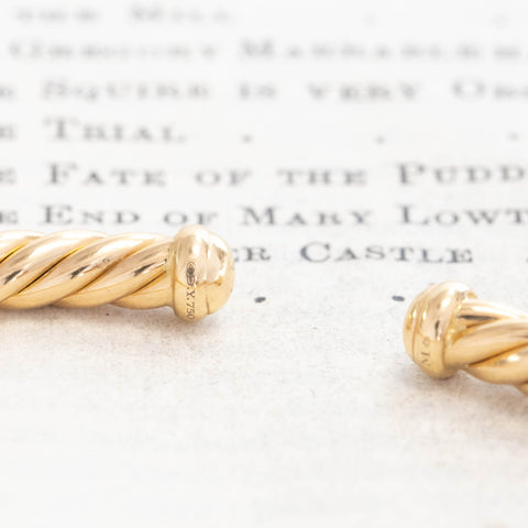 Gold Cable Cuff Bracelet, by David Yurman