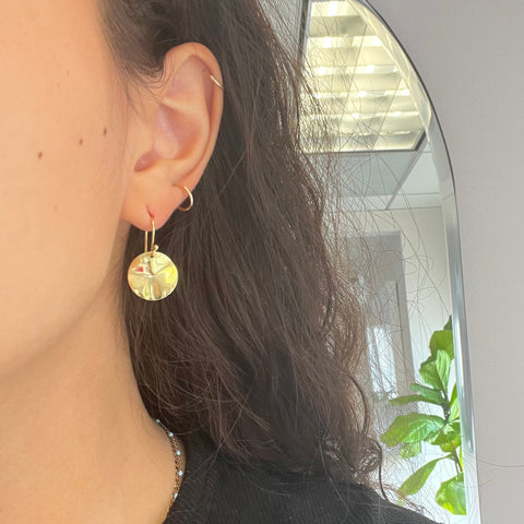 Gold Disc Earrings