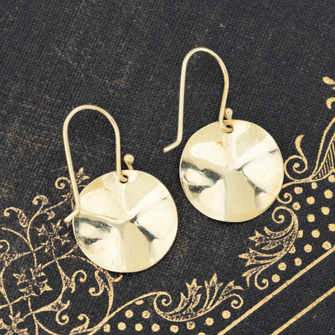 Gold Disc Earrings