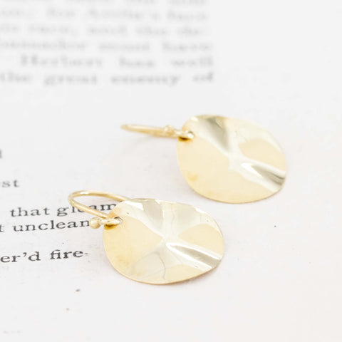 Gold Disc Earrings