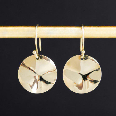 Gold Disc Earrings
