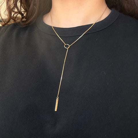 Gold Lariat Necklace, by Gucci
