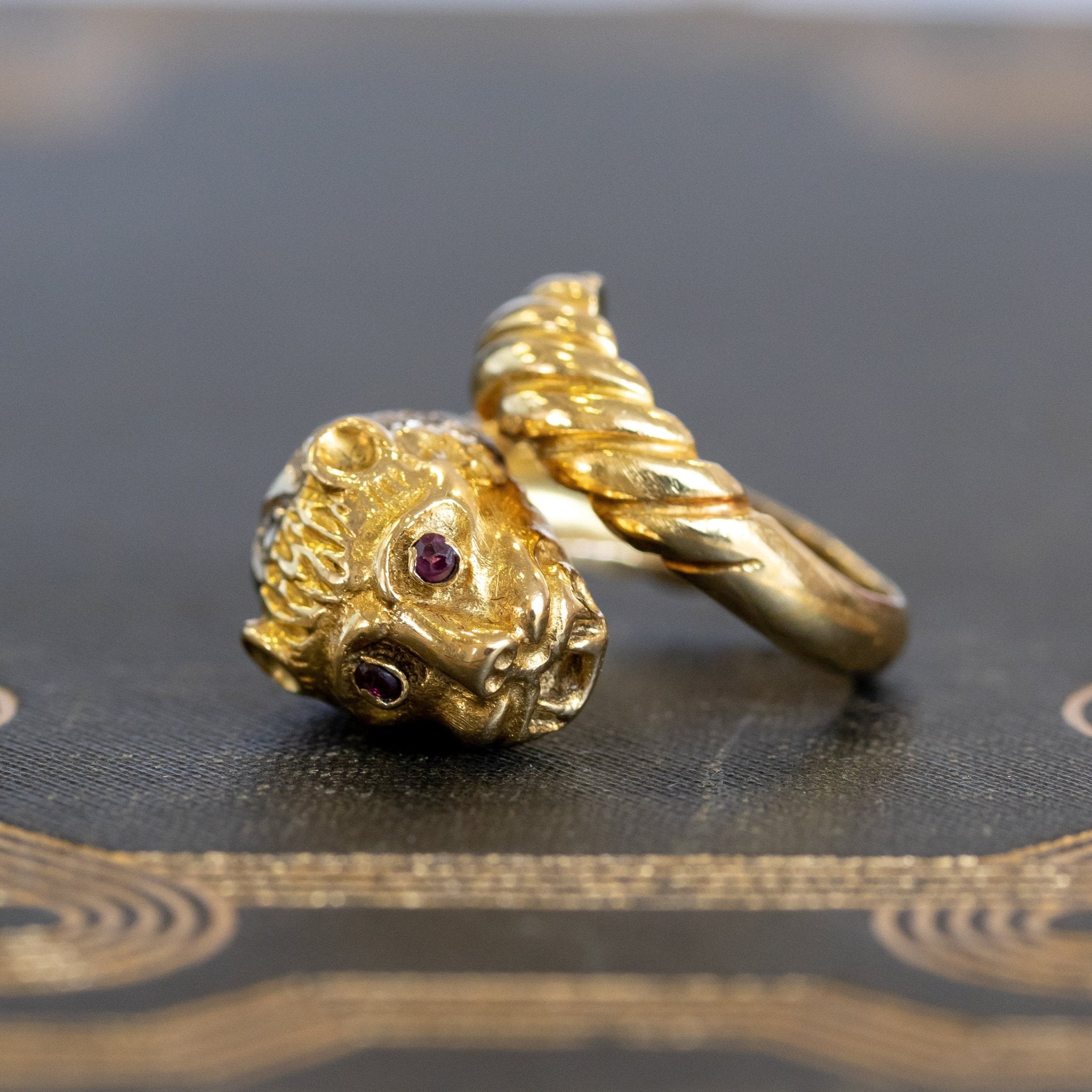 Gold Lion Ring by Zolotas