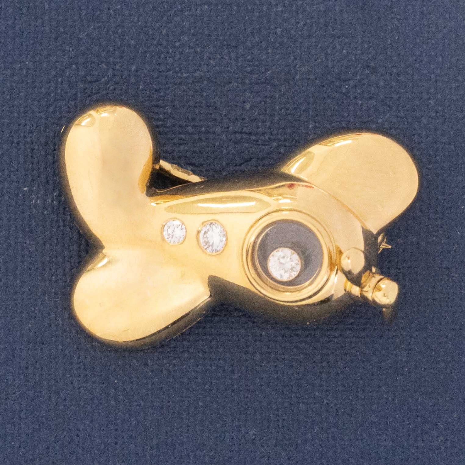 Happy Diamond Airplane Brooch by Chopard