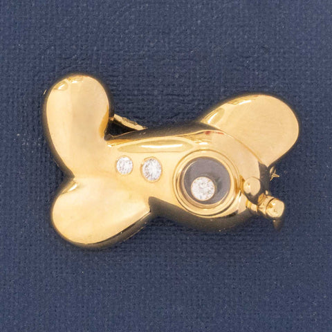 Happy Diamond Airplane Brooch by Chopard