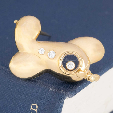Happy Diamond Airplane Brooch by Chopard