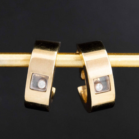 Happy Diamond Hoop Earrings by Chopard