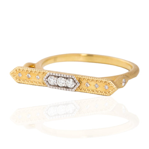 Hex Bar Ring, by Jude Frances