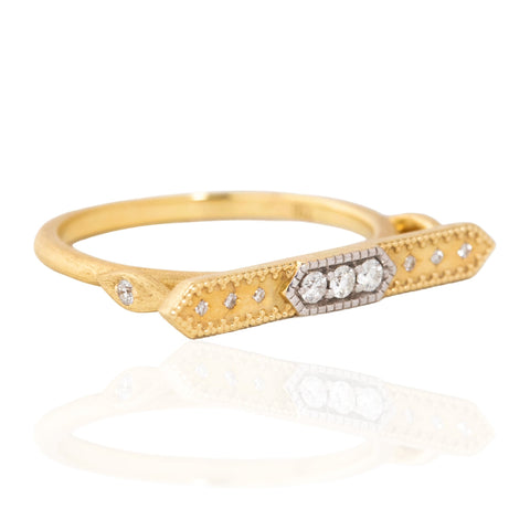 Hex Bar Ring, by Jude Frances