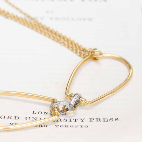 Horse Bit Motif Long Chain Necklace by Roberto Coin