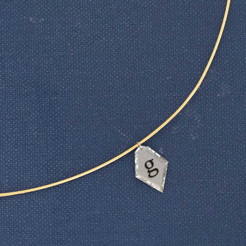 Inked Diamond G Letter Pendant