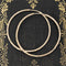 Large Vintage Textured Skinny Hoop Earrings