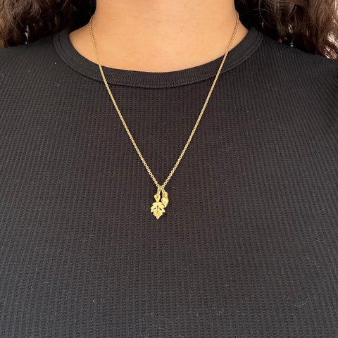 Leaf and Amphora Charm Necklace, by Balestra