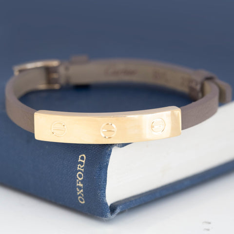 Leather LOVE Bracelet, by Cartier
